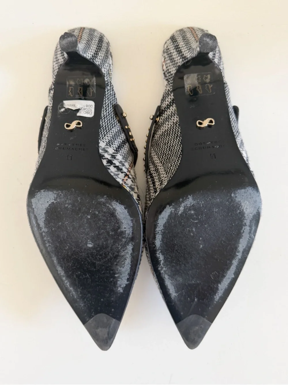 DOROTHEE SCHUMACHER • Check It Out Kitten Heel Pump in Grey - Picture 9 of 14